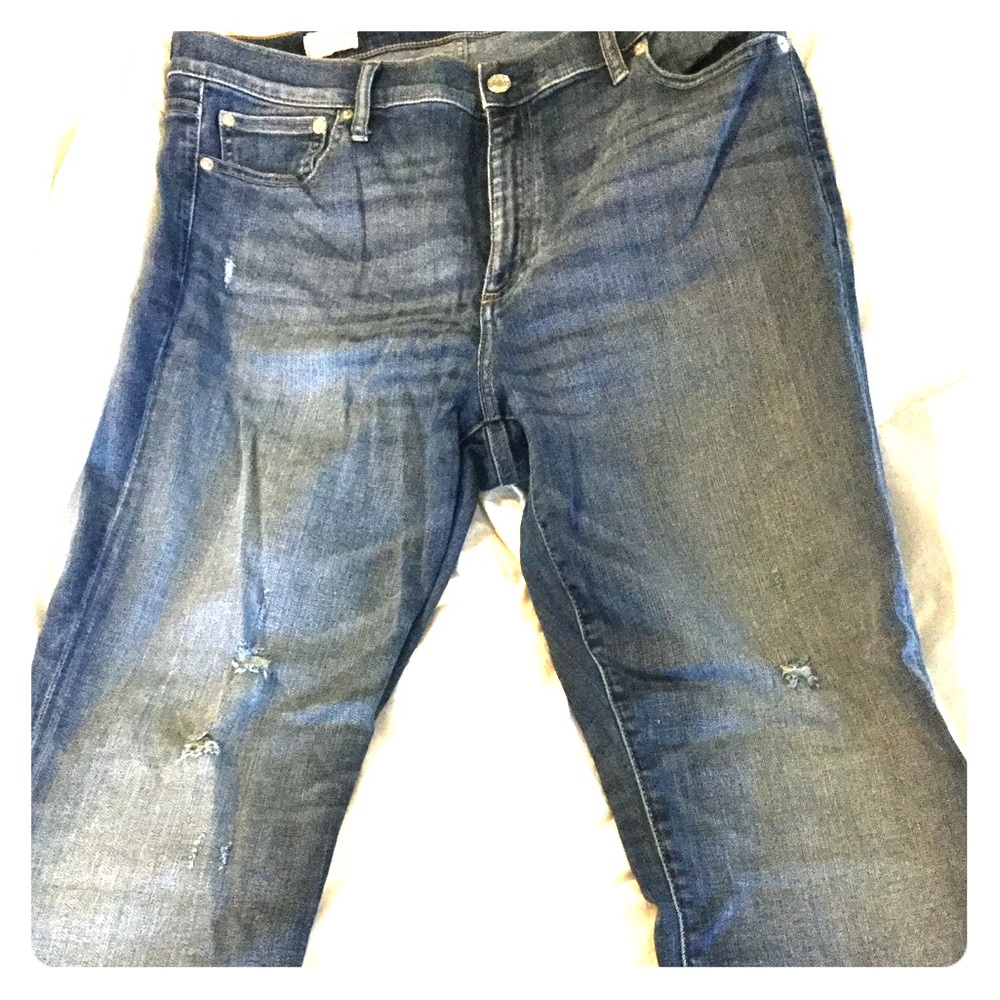 Distressed resolution straight 1969 gap jeans